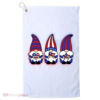 Cute USA American Flag Gnomes Golf Towel thumb 0
