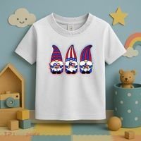 Cute USA American Flag Gnomes Toddler T-Shirt thumb 3