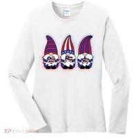 Cute USA American Flag Gnomes Women's Long Sleeve Shirt thumb 0