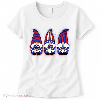 Cute USA American Flag Gnomes Women's T-Shirt