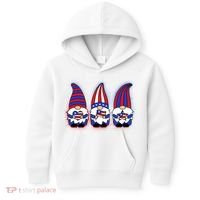 Cute USA American Flag Gnomes Kids Hoodie thumb 0