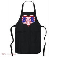 Cute USA American Flag Axolotl Apron thumb 0