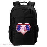 Cute USA American Flag Axolotl Backpack thumb 0