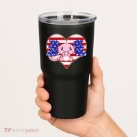 Cute USA American Flag Axolotl Tumbler thumb 2