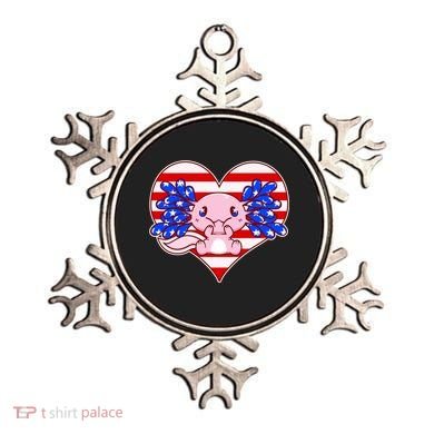 Cute USA American Flag Axolotl Ornament
