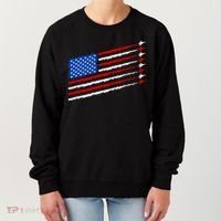 Cool USA American Flag Air Show Jet Planes Women's Sweatshirt thumb 0