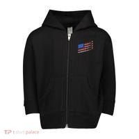 Cool USA American Flag Air Show Jet Planes Toddler Zip Fleece Hoodie thumb 0