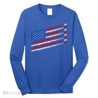 Cool USA American Flag Air Show Jet Planes Long Sleeve Shirt thumb 0