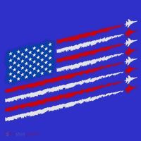 Cool USA American Flag Air Show Jet Planes Apron thumb 3