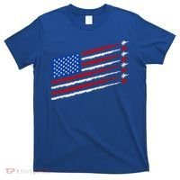 Cool USA American Flag Air Show Jet Planes T-Shirt thumb 0