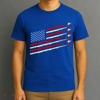 Cool USA American Flag Air Show Jet Planes T-Shirt thumb 3