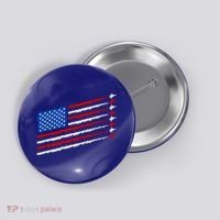Cool USA American Flag Air Show Jet Planes Button thumb 0