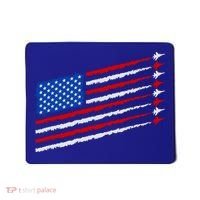 Cool USA American Flag Air Show Jet Planes Mousepad thumb 0