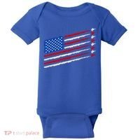 Cool USA American Flag Air Show Jet Planes Baby Bodysuit thumb 0