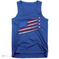 Cool USA American Flag Air Show Jet Planes Tank Top thumb 0