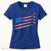 Cool USA American Flag Air Show Jet Planes Women's T-Shirt thumb 0