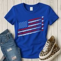 Cool USA American Flag Air Show Jet Planes Women's T-Shirt thumb 3