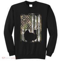 Camo Us America Flag Turkey Day Hunting Thanksgiving Gift Sweatshirt thumb 0