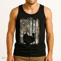Camo Us America Flag Turkey Day Hunting Thanksgiving Gift Tank Top thumb 3