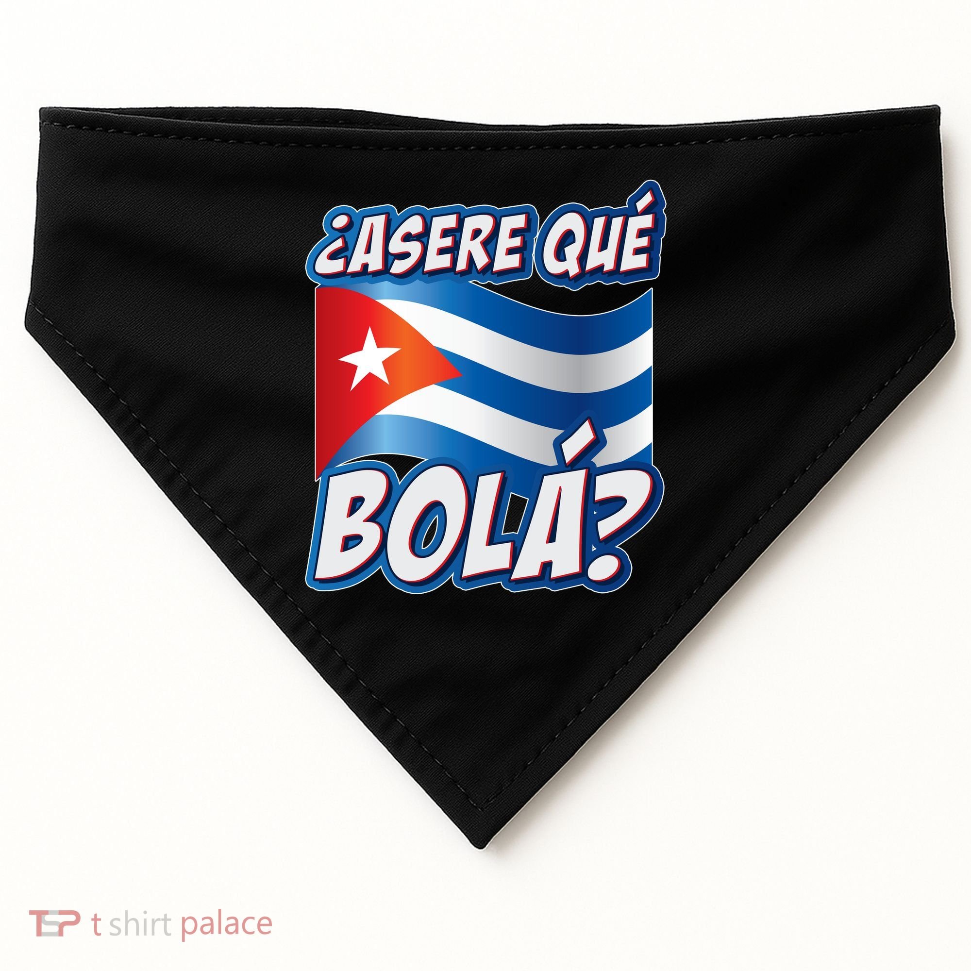 Cuba Asere Que Bola?  USA-Made Doggie Bandana