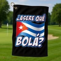 Cuba Asere Que Bola?  Golf Towel thumb 1