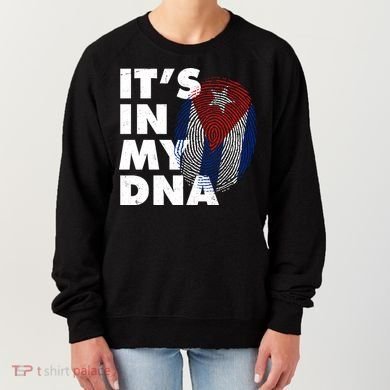 Cuba It's In My DNA Cuban Flag Fingerprint Women's Sweatshirt