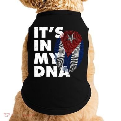 Cuba It's In My DNA Cuban Flag Fingerprint Doggie Tank