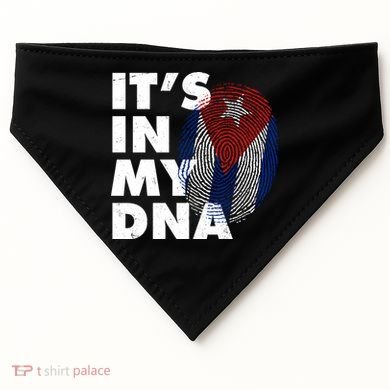 Cuba It's In My DNA Cuban Flag Fingerprint USA-Made Doggie Bandana