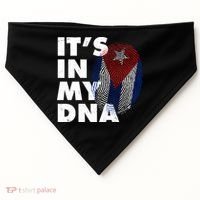 Cuba It's In My DNA Cuban Flag Fingerprint USA-Made Doggie Bandana thumb 0