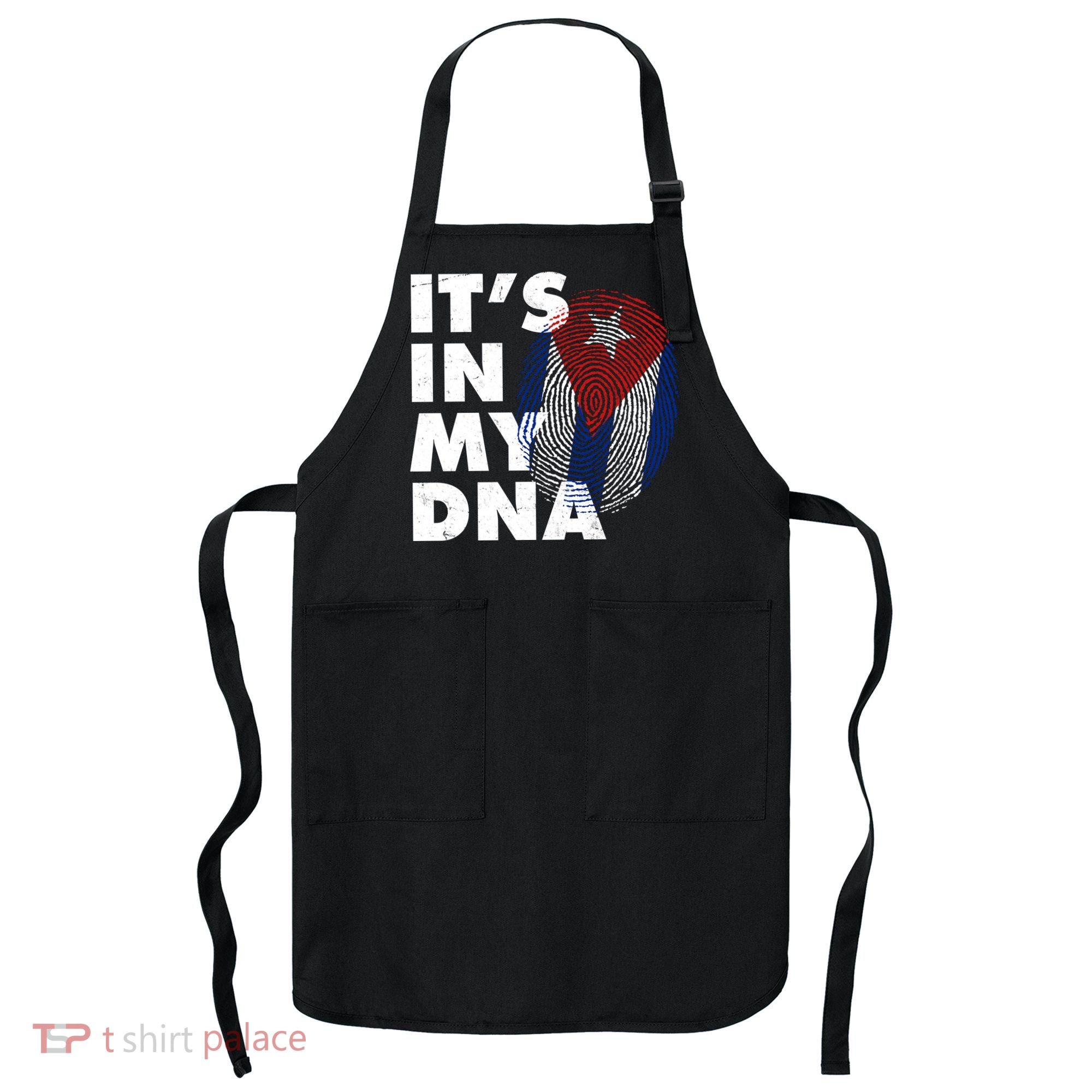 Cuba It's In My DNA Cuban Flag Fingerprint Apron