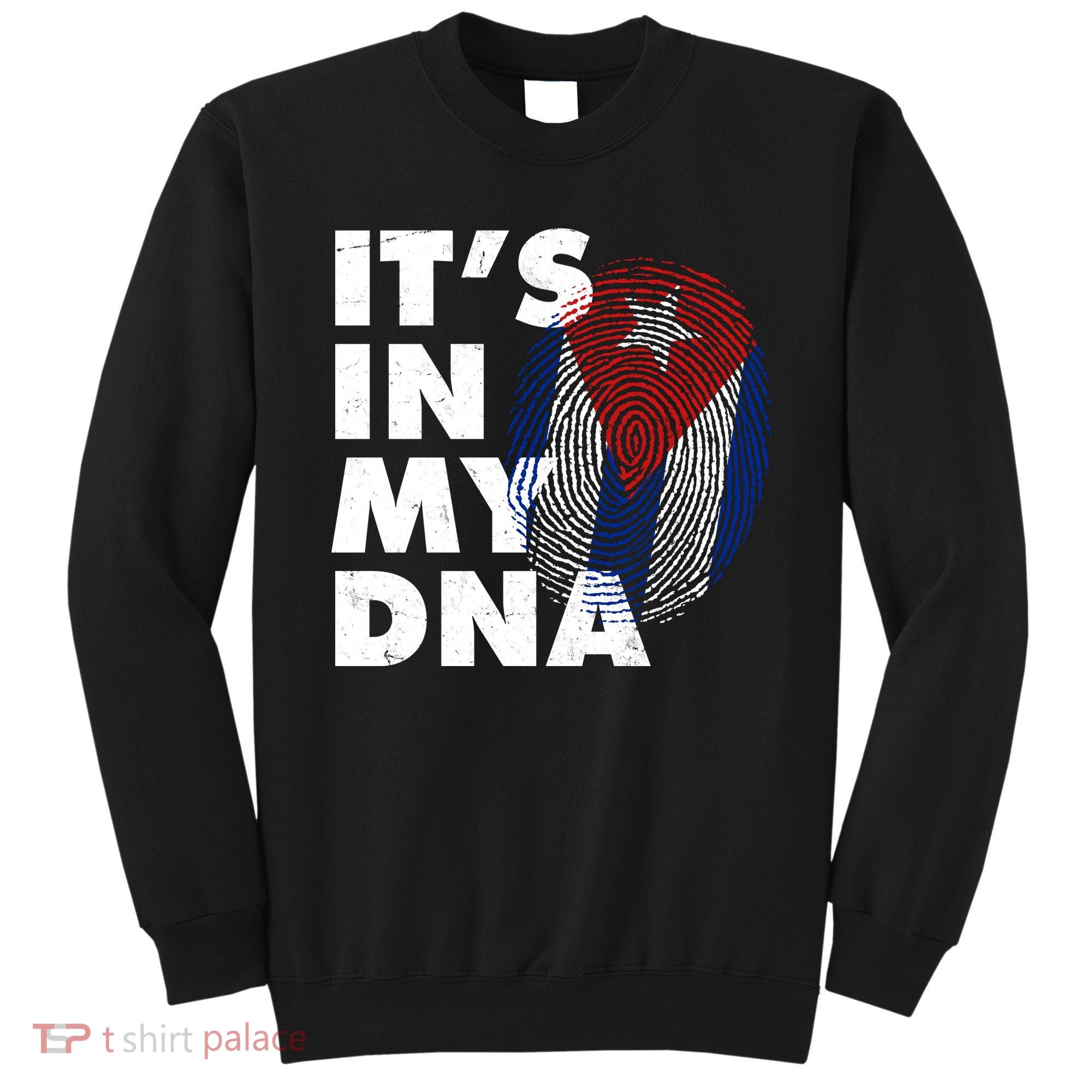 Cuba It's In My DNA Cuban Flag Fingerprint Sweatshirt
