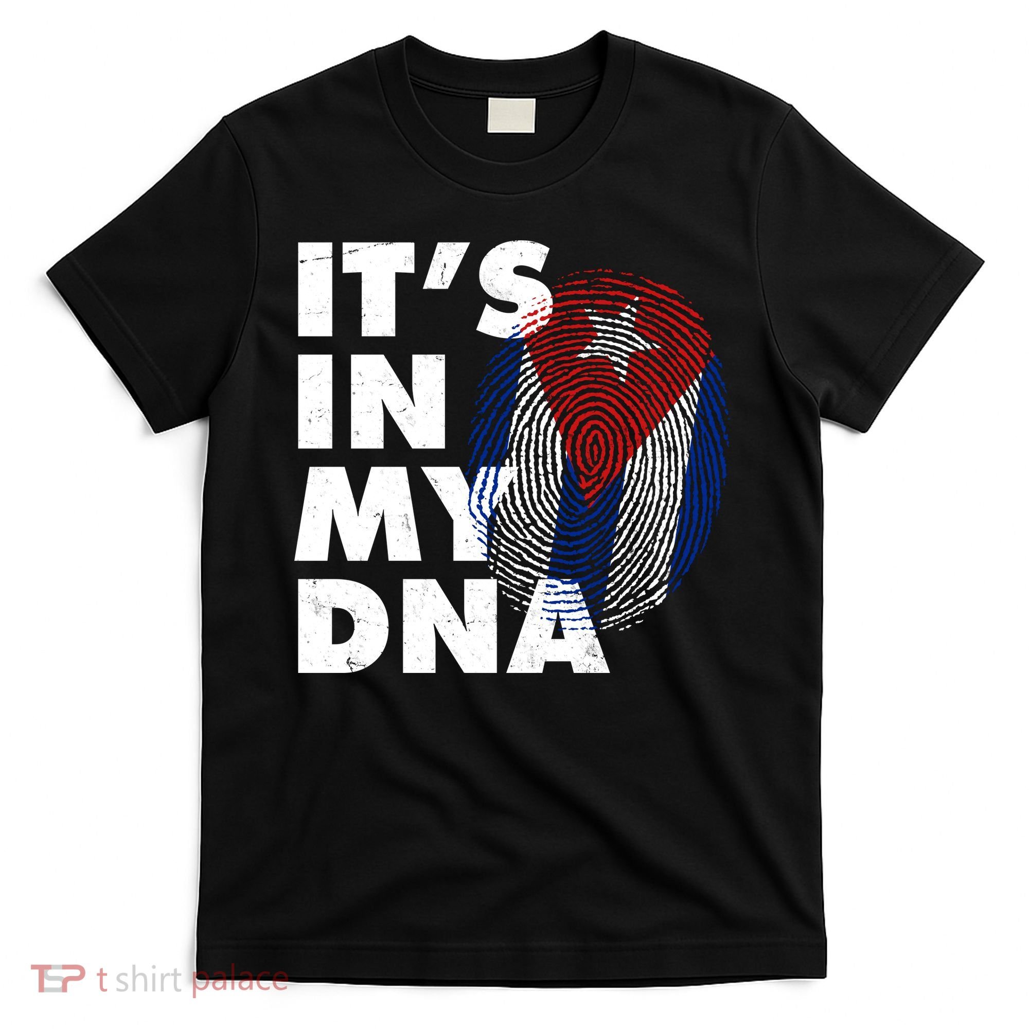 Cuba It's In My DNA Cuban Flag Fingerprint T-Shirt