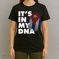Cuba It's In My DNA Cuban Flag Fingerprint T-Shirt thumb 4