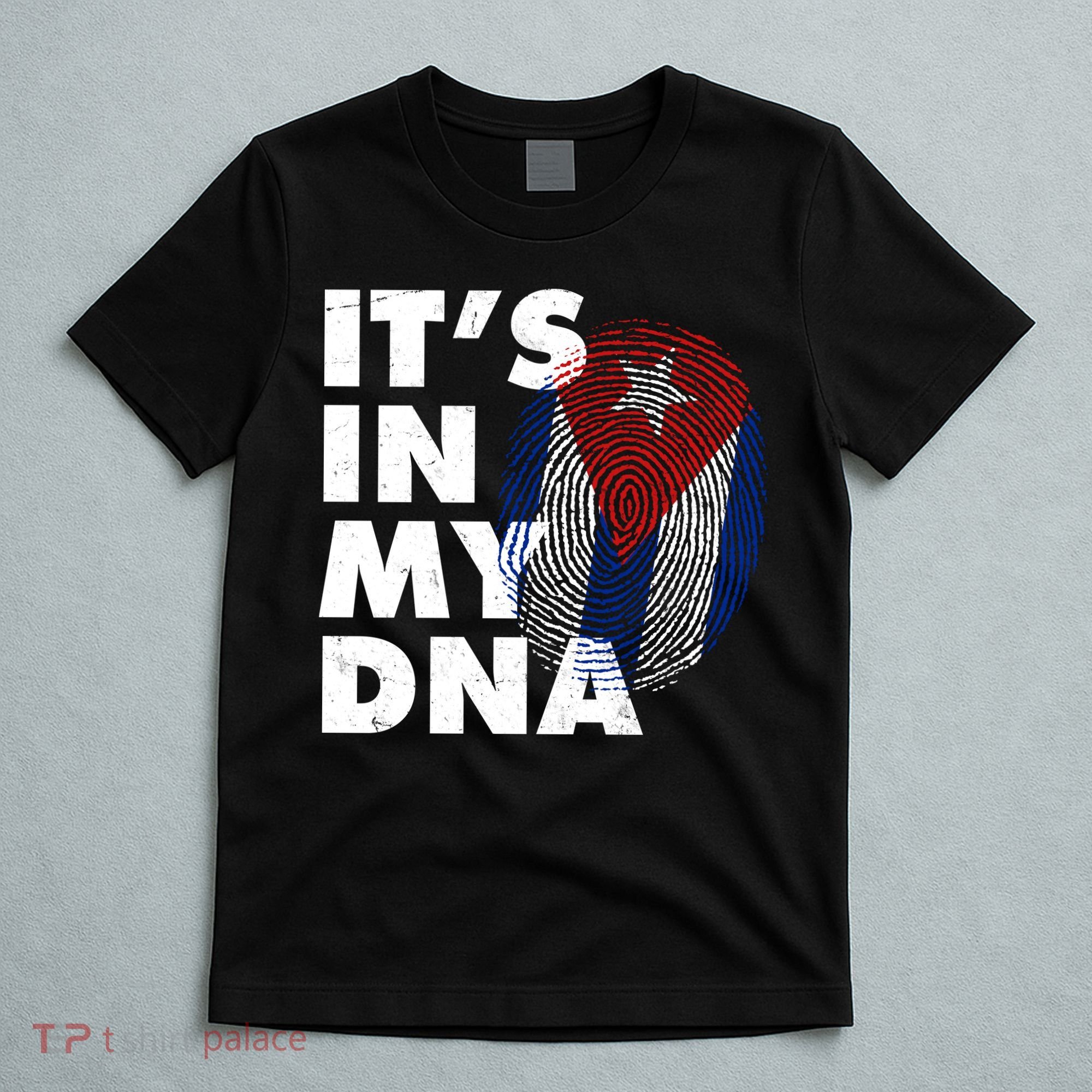 Cuba It's In My DNA Cuban Flag Fingerprint T-Shirt