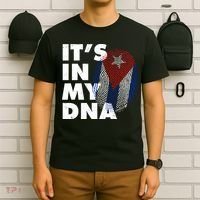 Cuba It's In My DNA Cuban Flag Fingerprint T-Shirt thumb 6