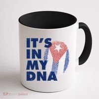 Cuba It's In My DNA Cuban Flag Fingerprint Coffee Mug thumb 1