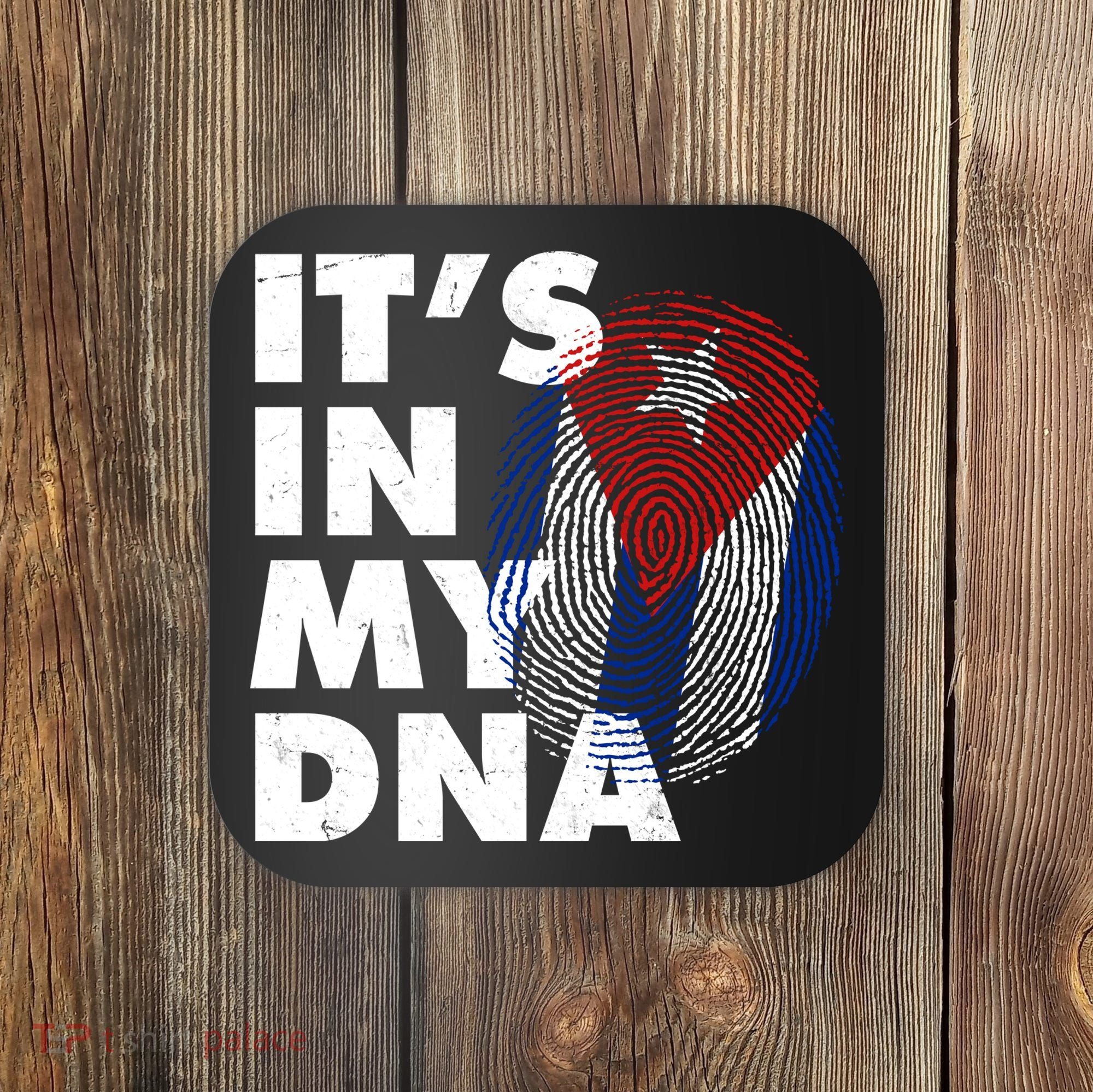Cuba It's In My DNA Cuban Flag Fingerprint Coaster