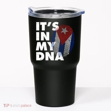 Cuba It's In My DNA Cuban Flag Fingerprint Tumbler