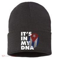 Cuba It's In My DNA Cuban Flag Fingerprint Sustainable Knit Beanie thumb 0