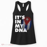 Cuba It's In My DNA Cuban Flag Fingerprint Women's Tank Top thumb 0