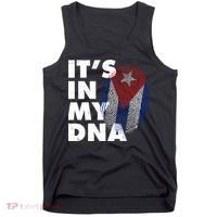 Cuba It's In My DNA Cuban Flag Fingerprint Tank Top thumb 0