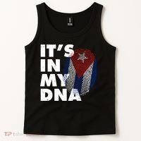 Cuba It's In My DNA Cuban Flag Fingerprint Tank Top thumb 2