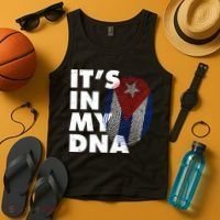 Cuba It's In My DNA Cuban Flag Fingerprint Tank Top thumb 4