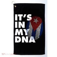 Cuba It's In My DNA Cuban Flag Fingerprint Golf Towel thumb 0
