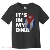 Cuba It's In My DNA Cuban Flag Fingerprint Toddler T-Shirt thumb 0