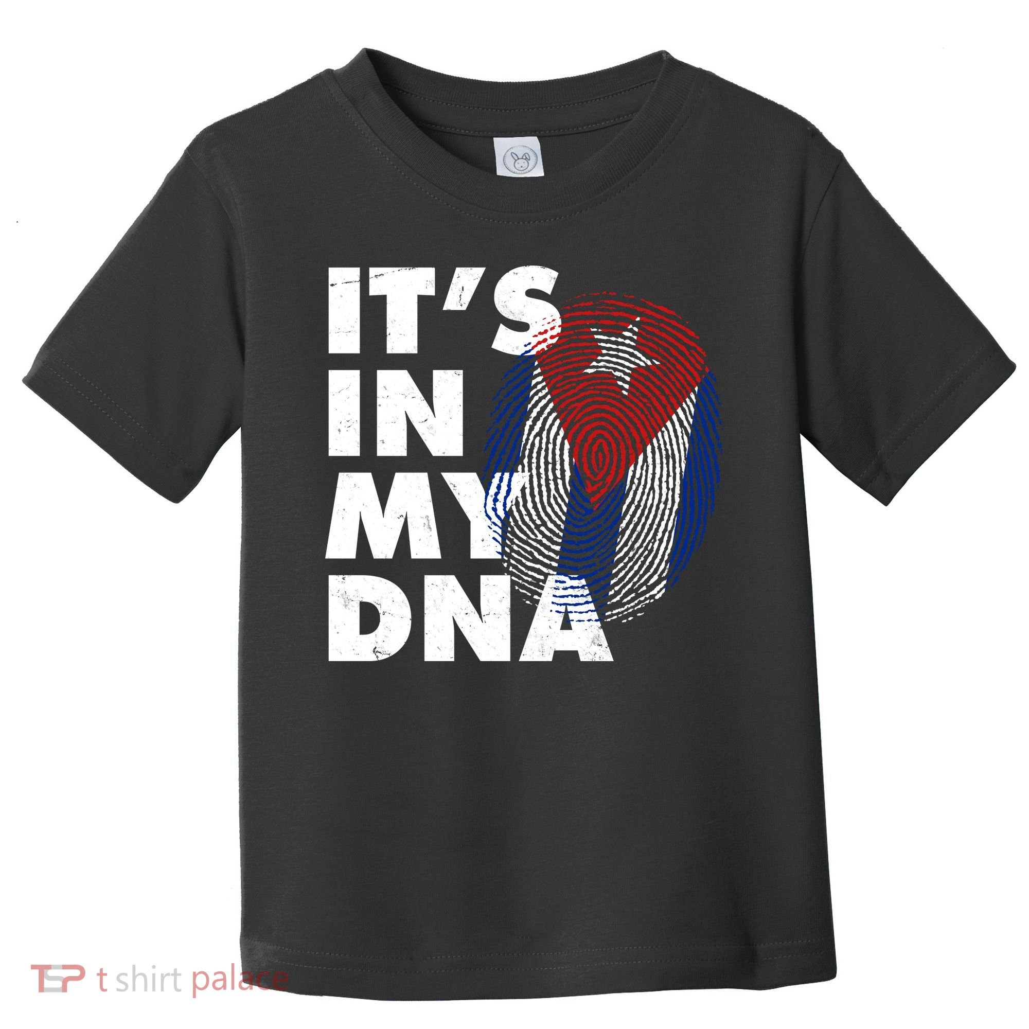 Cuba It's In My DNA Cuban Flag Fingerprint Toddler T-Shirt