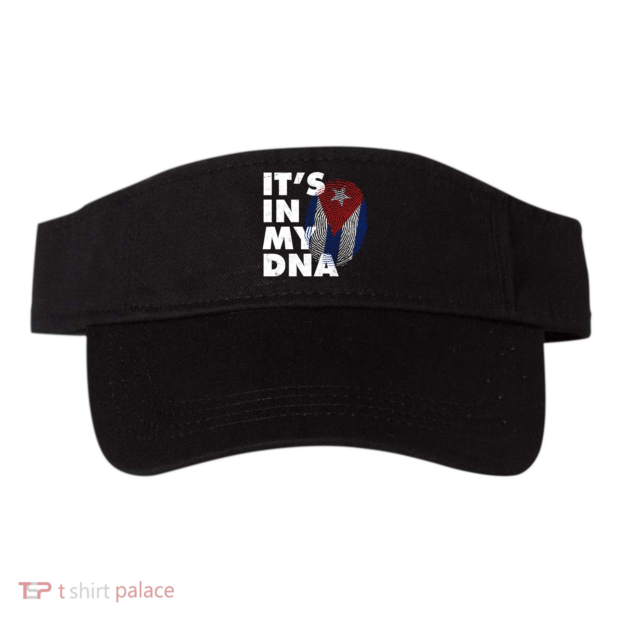 Cuba It's In My DNA Cuban Flag Fingerprint Visor