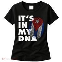 Cuba It's In My DNA Cuban Flag Fingerprint Women's T-Shirt thumb 0