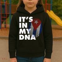 Cuba It's In My DNA Cuban Flag Fingerprint Kids Hoodie thumb 3