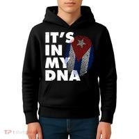 Cuba It's In My DNA Cuban Flag Fingerprint Kids Hoodie thumb 4